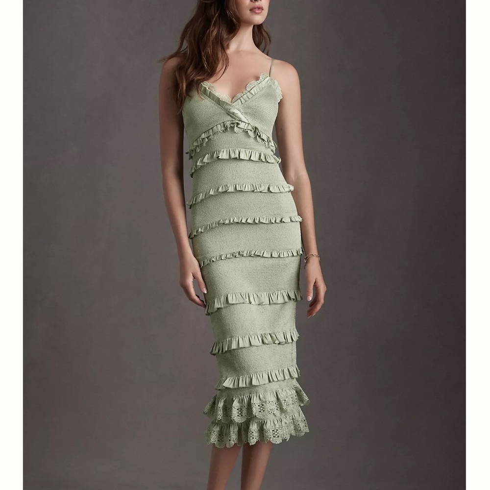 V. Chapman Narcisse Dress in Sage sz 4 - worn once!